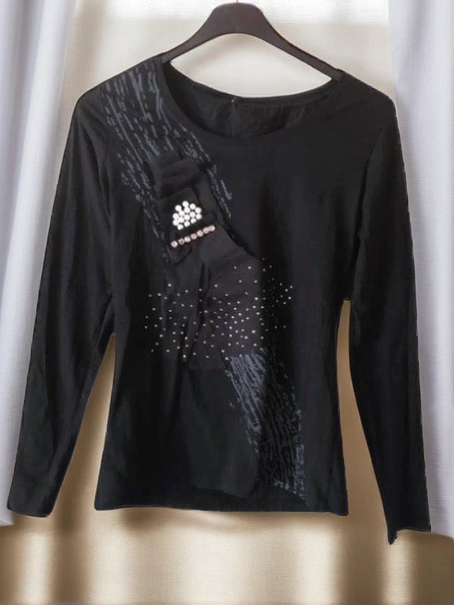 Majčka Biser Črna XL Velikost