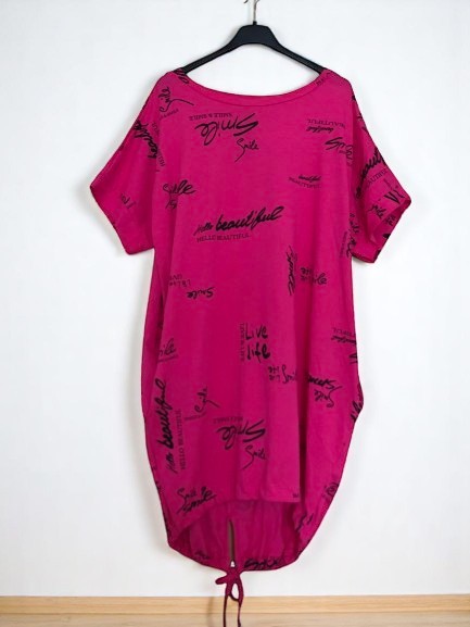 Tunika Obleka Smile Roza UNI velikost