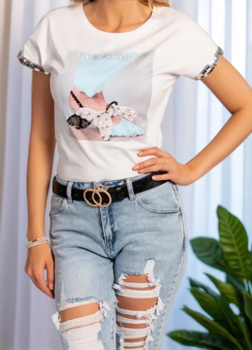 Majčka Love Fashion Modra L-XL Velikost-trgovinadanija.si