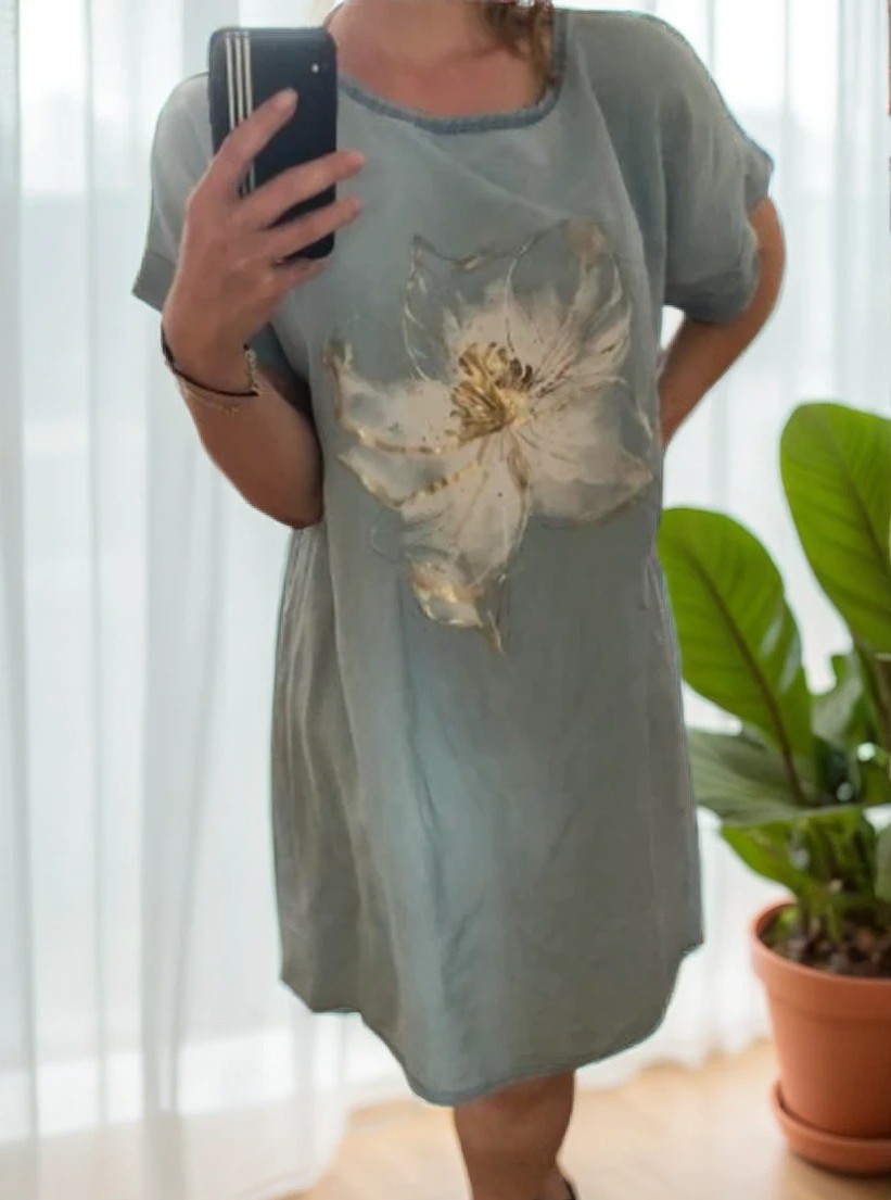 Tunika Obleka Orhideja UNI velikost-trgovinadanija.si