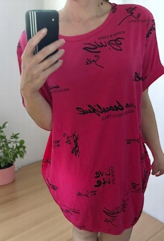 Tunika Obleka Smile Roza UNI velikost-trgovinadanija.si